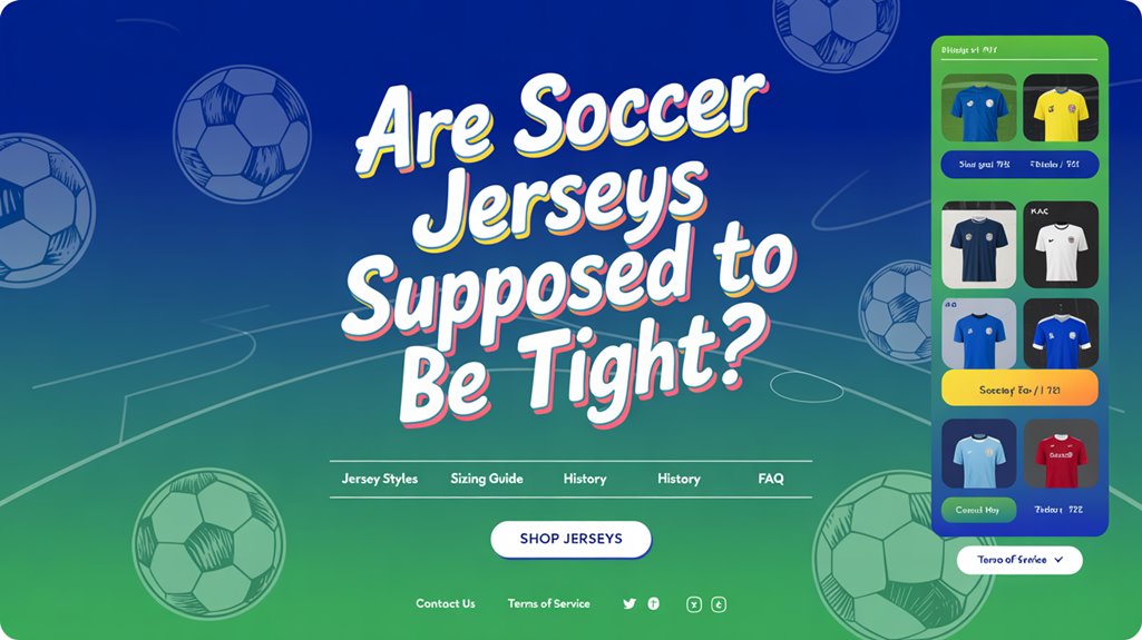soccer jerseys fit snugly