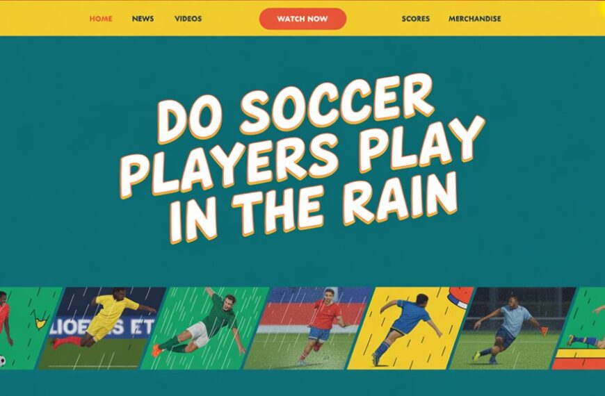 soccer players endure rain