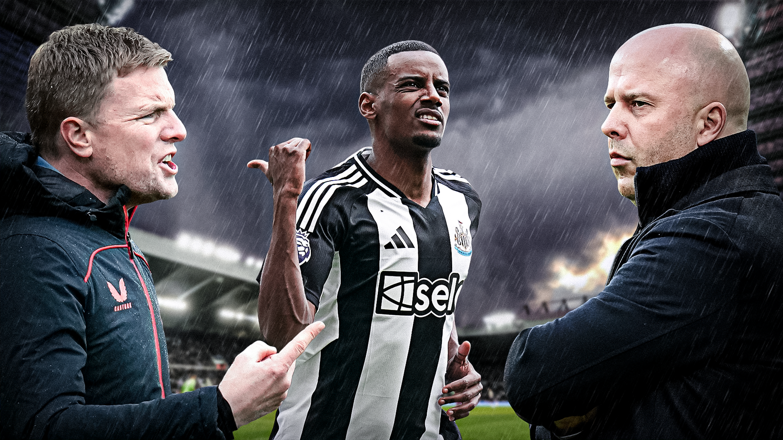 Alexander Isak in Newcastle United kit amid transfer talks with Liverpool and PIF delegation visit