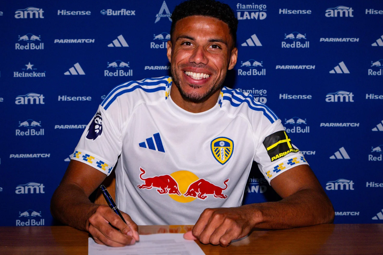 James Justin signing for Leeds United in £10m deal from Leicester, August 2025
