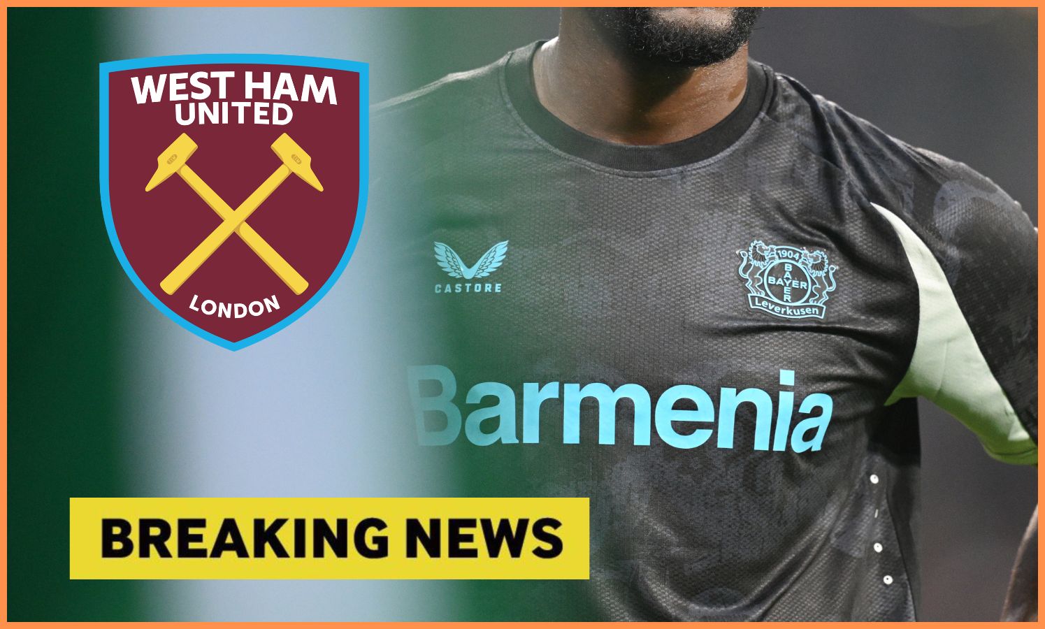 Victor Boniface in Bayer Leverkusen kit - West Ham United £21m transfer opportunity 2025