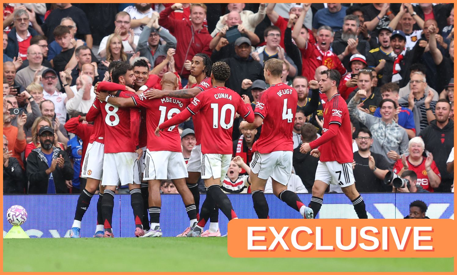 Casemiro playing match action for Manchester United versus Burnley