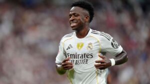 AC Milan goalkeeper Mike Maignan in action during a match in 2024