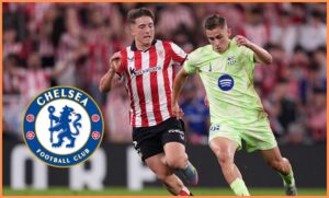 Mikel Jauregizar in Athletic Bilbao kit 2025 season football photo