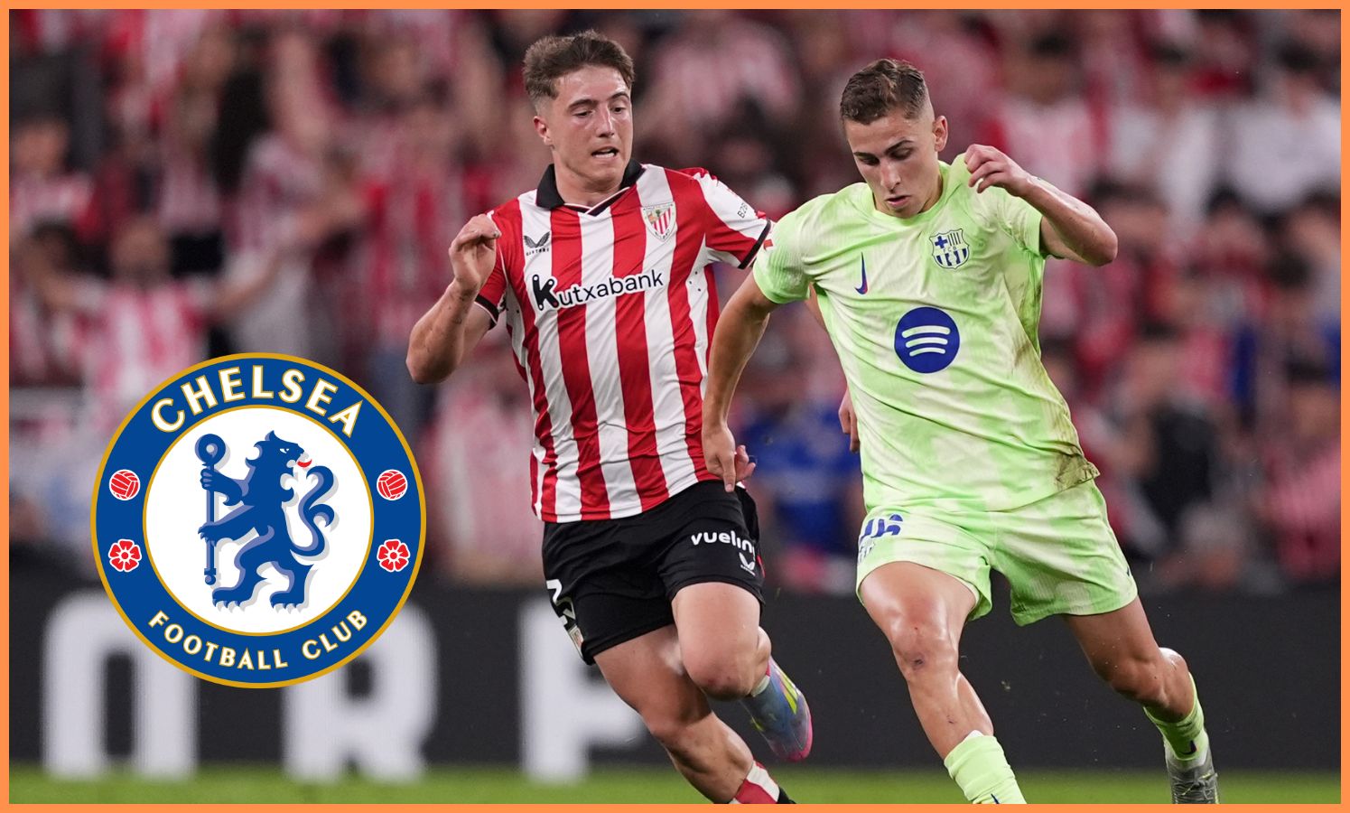 Mikel Jauregizar in Athletic Bilbao kit 2025 season football photo