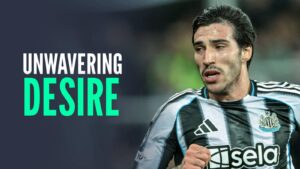 Photo of Newcastle United midfielder Sandro Tonali in Premier League match action