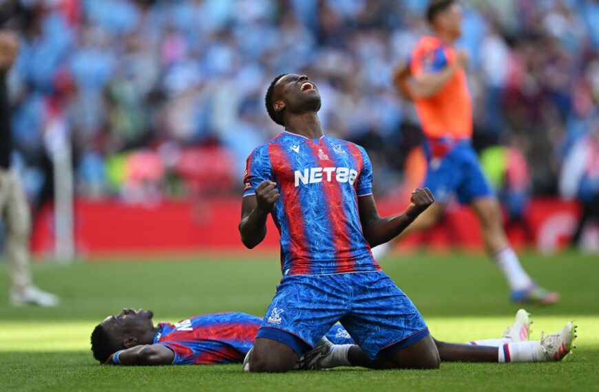 Marc Guehi in Crystal Palace kit during 2025 season transfer news