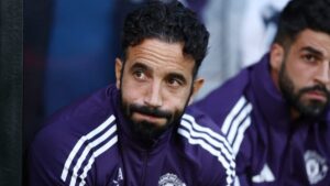 Ruben Amorim Manchester United manager under pressure during 2025 season