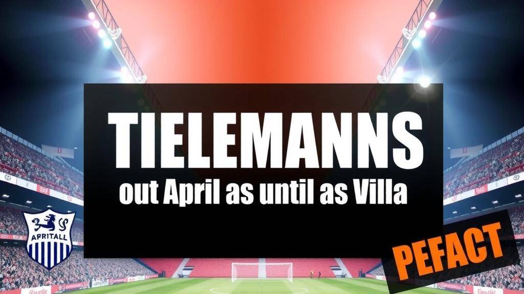 Featured image for: Tielemans out until April as Villa midfield injuries mount