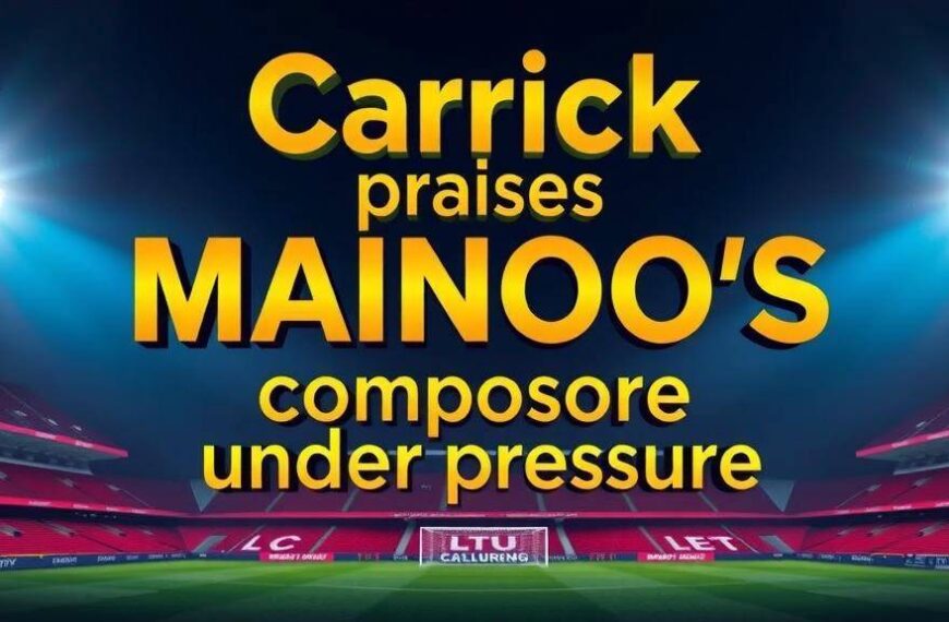 Featured image for: Carrick praises Mainoo's composure under pressure at United