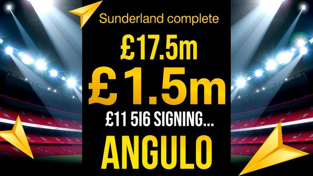 Featured image for: Sunderland complete £17.5m Angulo signing from Anderlecht