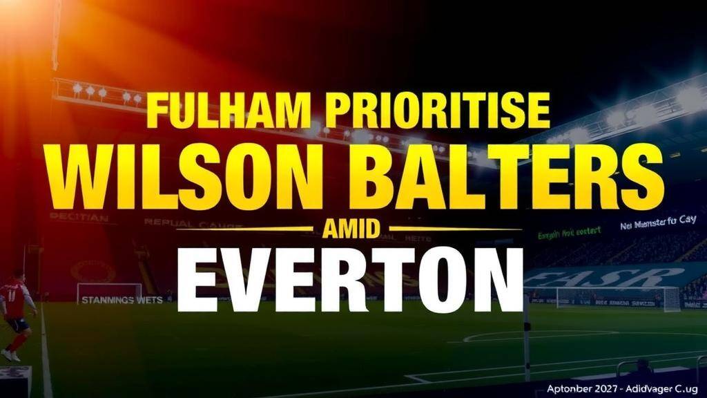 Featured image for: Fulham prioritise Wilson contract amid Everton rejection