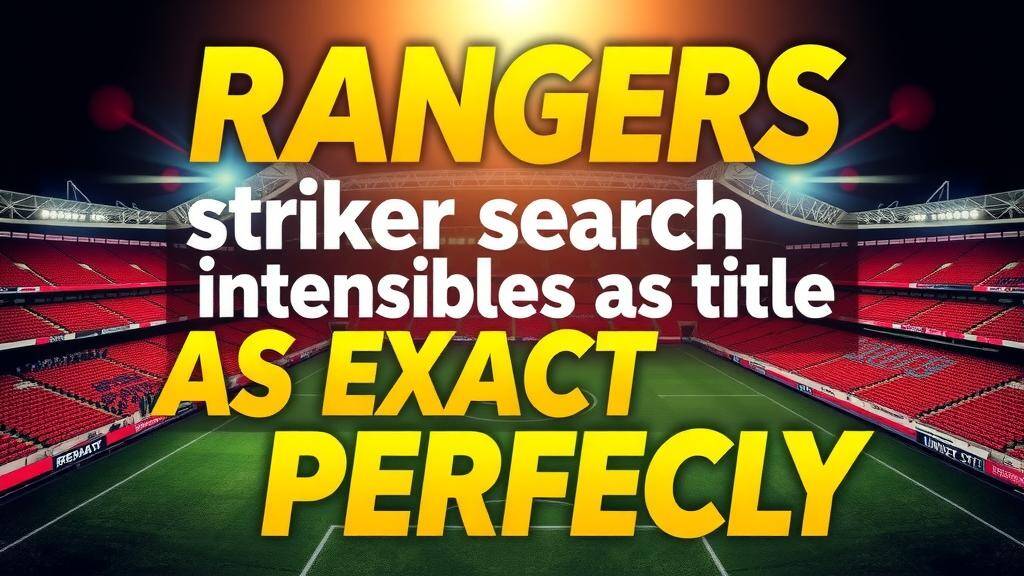 Featured image for: Rangers striker search intensifies as title hopes fade
