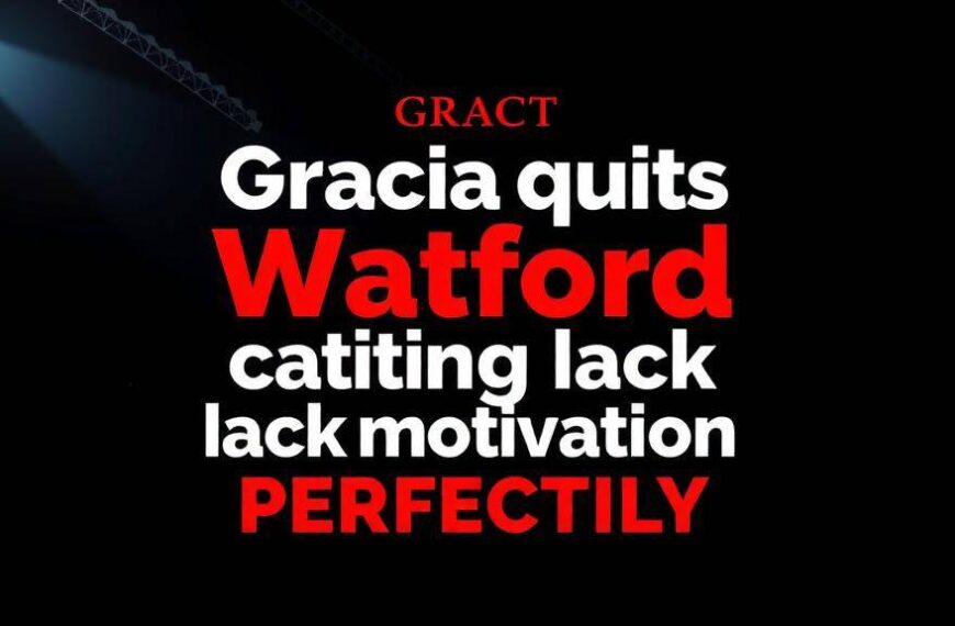 Featured image for: Gracia quits Watford citing lack of motivation after defeat