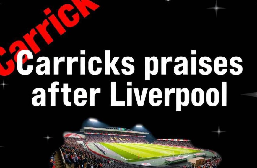 Featured image for: Carrick praises United spirit after Liverpool win secures UCL